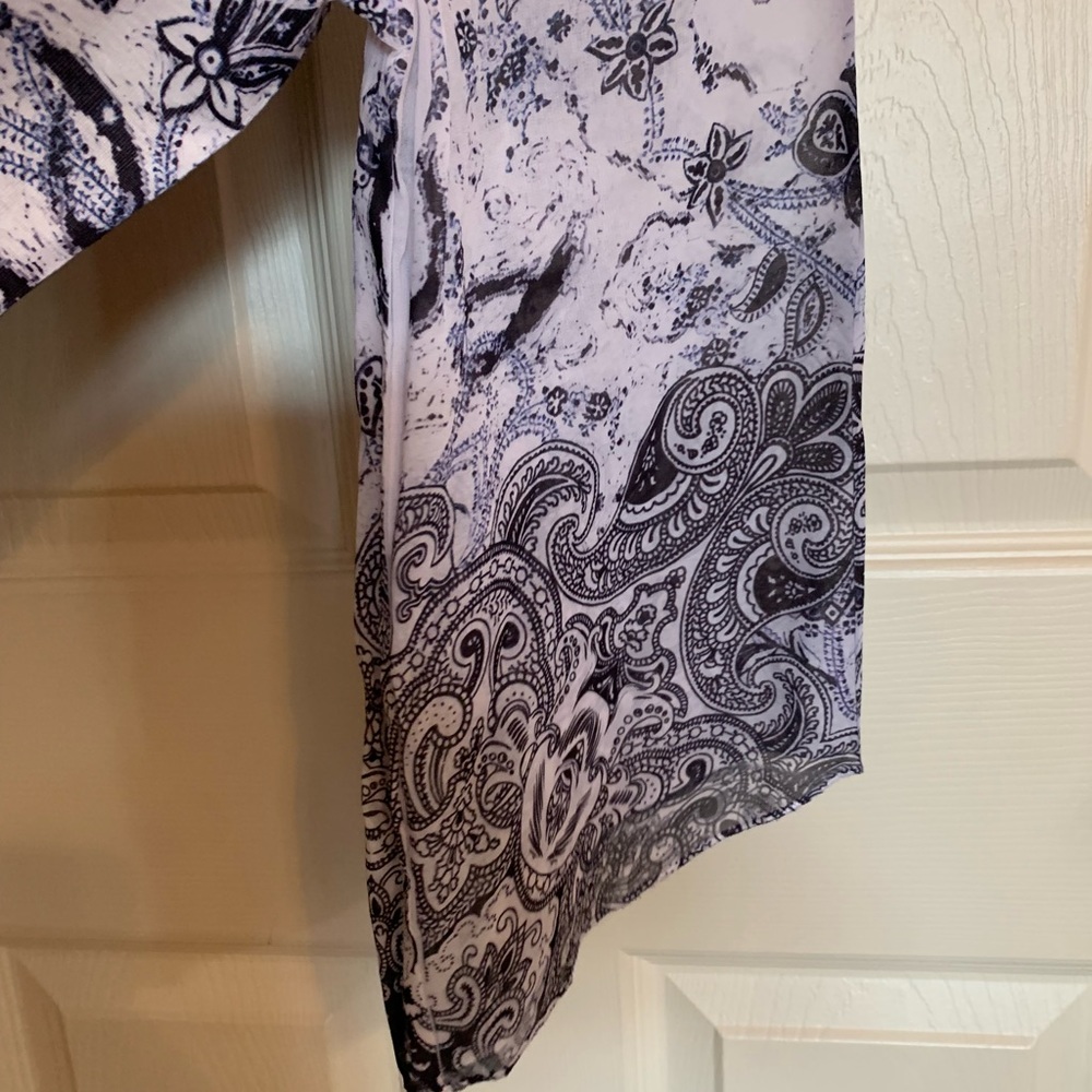 JM Collection Polyester Blue Top - Picture 4 of 6